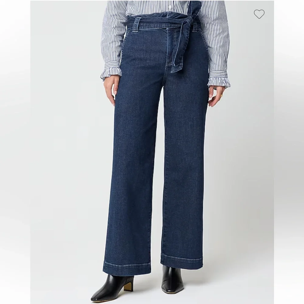 J Crew Wide Leg Belted Trouser Jeans Size 29 EUC $148 KL